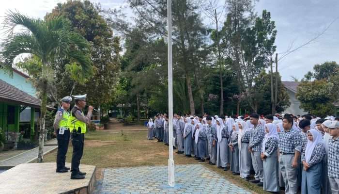 Kasat Lantas Pimpin Sosialisasi Operasi Keselamatan Menumbing 2026 di SMAN 1 Merawang
