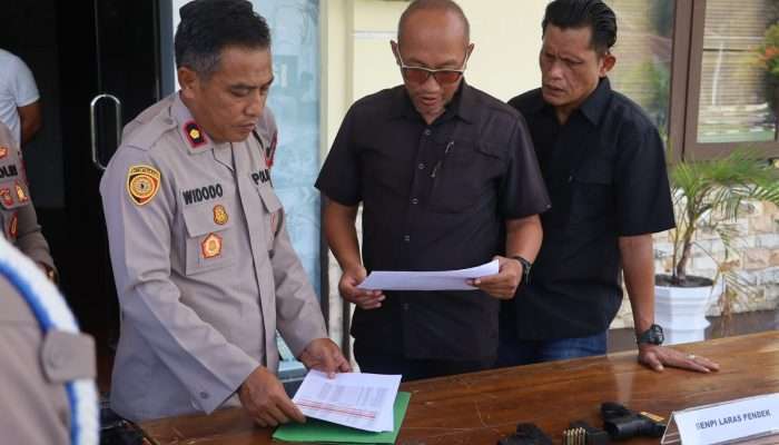 Diperiksa Bid Propam Polda, Senpi Personel Polres Bangka Tengah Dinyatakan Lengkap