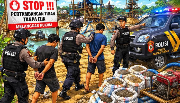 Polisi Ungkap Modus Penambangan Timah di Kolong Batang Raya