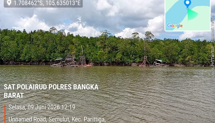Timgab Tertibkan Tambang Ilegal di Teluk Kelabat Dalam