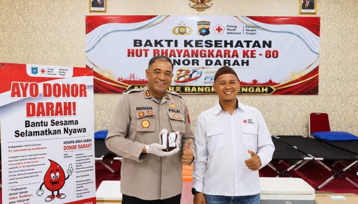 Polres Bangka Tengah Bantu Penuhi Stok Darah