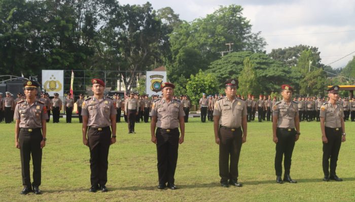 Polres Bangka Gelar Upacara Laporan Kenaikan Pangkat
