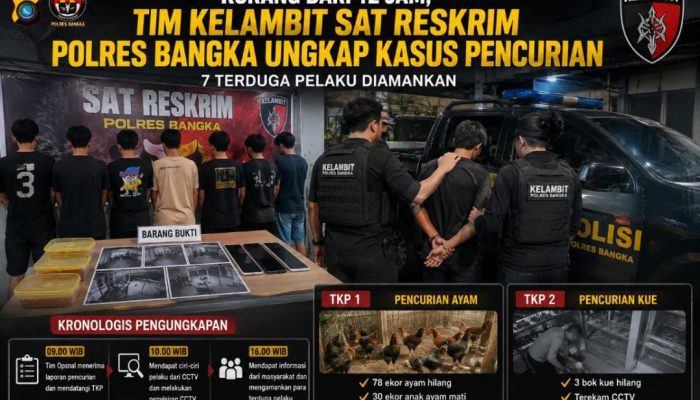 Informasi Masyarakat dan Rekaman CCTV Ungkap Pelaku Pencurian