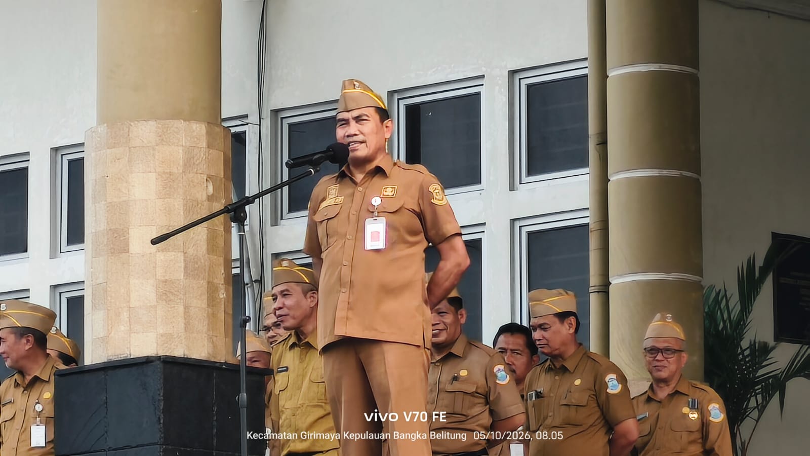 Agustu Pimpin Apel Gabungan